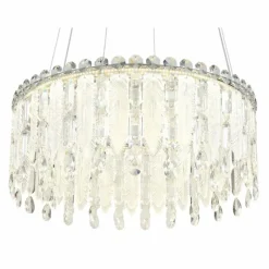 Luminaires Globo Lighting Klunka Suspension LED Chrome, 1 lumière, Télécommandes