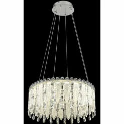 Luminaires Globo Lighting Klunka Suspension LED Chrome, 1 lumière, Télécommandes