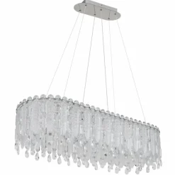 Luminaires Globo Lighting Klunka Suspension LED Chrome, 1 lumière, Télécommandes