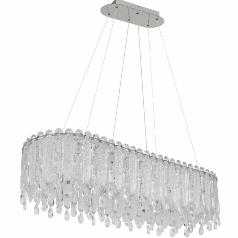 Luminaires Globo Lighting Klunka Suspension LED Chrome, 1 lumière, Télécommandes