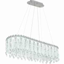 Luminaires Globo Lighting Klunka Suspension LED Chrome, 1 lumière, Télécommandes