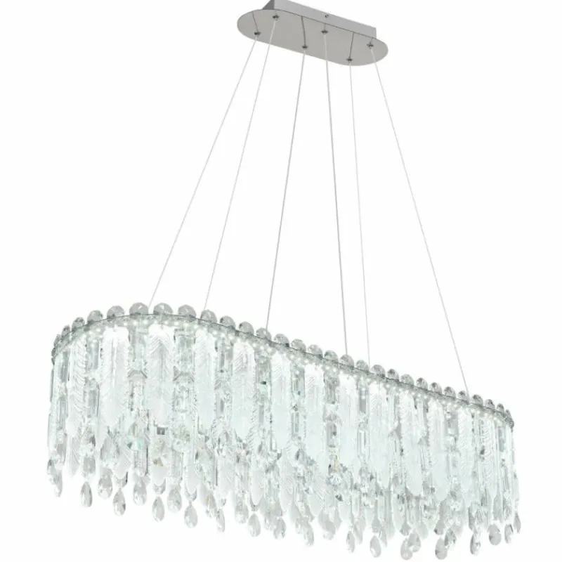 Luminaires Globo Lighting Klunka Suspension LED Chrome, 1 lumière, Télécommandes