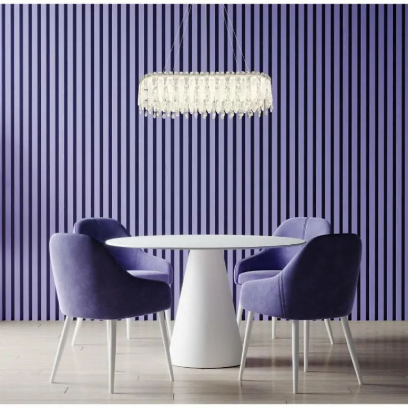 Luminaires Globo Lighting Klunka Suspension LED Chrome, 1 lumière, Télécommandes