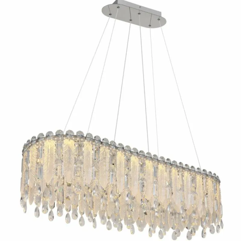 Luminaires Globo Lighting Klunka Suspension LED Chrome, 1 lumière, Télécommandes