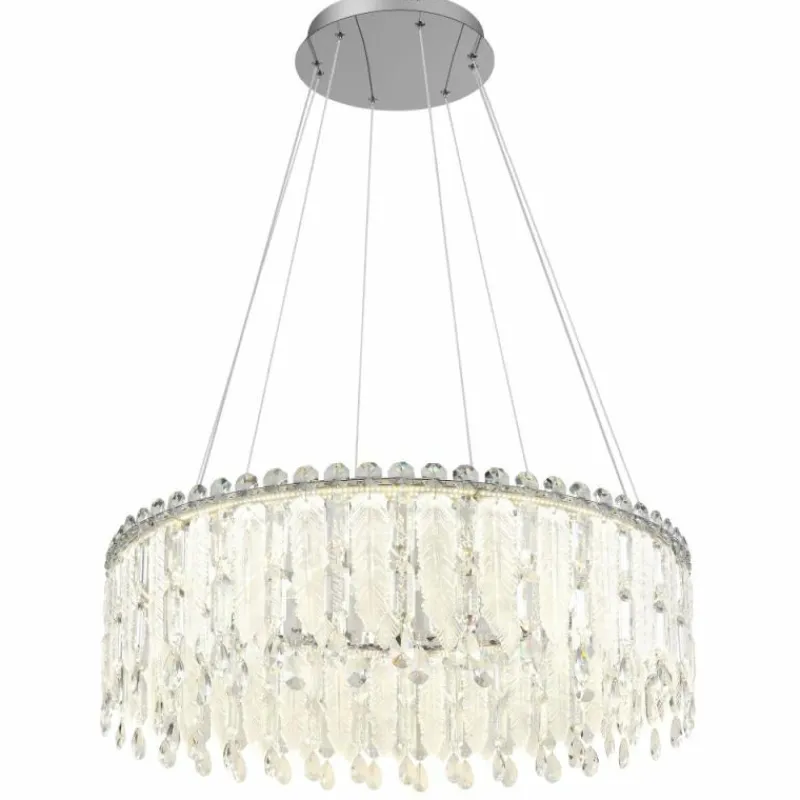 Luminaires Globo Lighting Klunka Suspension LED Chrome, 1 lumière, Télécommandes