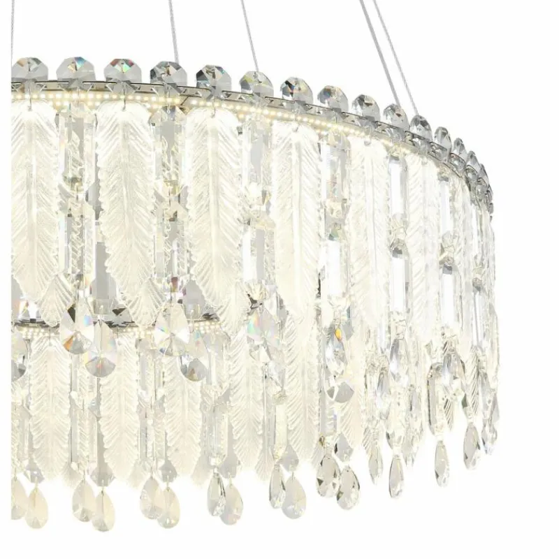 Luminaires Globo Lighting Klunka Suspension LED Chrome, 1 lumière, Télécommandes