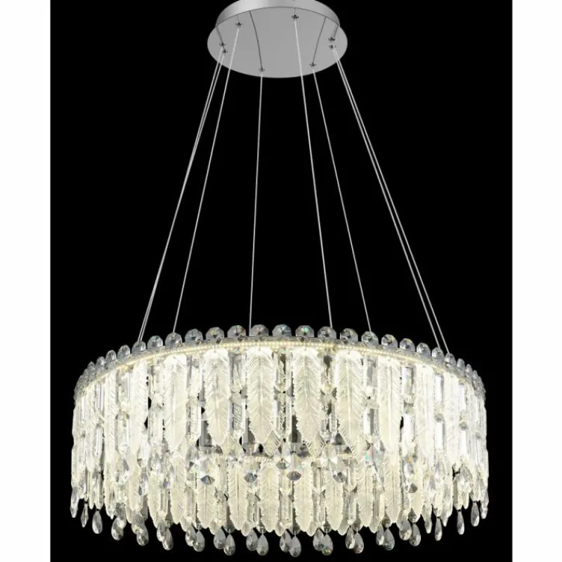 Luminaires Globo Lighting Klunka Suspension LED Chrome, 1 lumière, Télécommandes