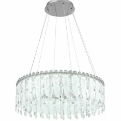 Luminaires Globo Lighting Klunka Suspension LED Chrome, 1 lumière, Télécommandes