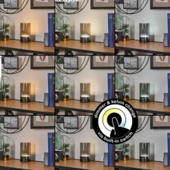 hofstein Koholmen Lampe de table d'extérieur, Lampe à poser LED Noir, 1 lumière