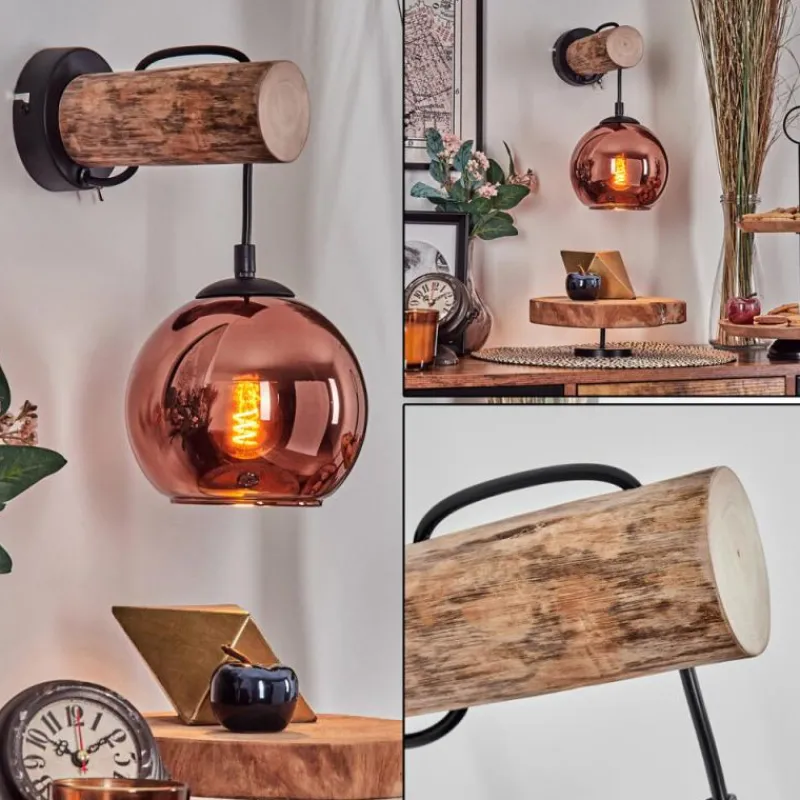 hofstein Koyoto Applique murale Écru, Noir, 1 lumière