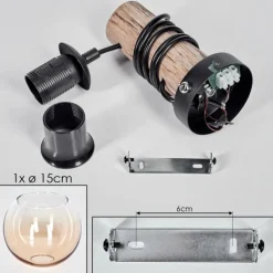 hofstein Koyoto Boule lumineuse, Applique murale Écru, Noir, 1 lumière