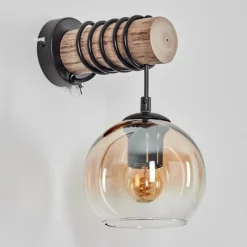 hofstein Koyoto Boule lumineuse, Applique murale Écru, Noir, 1 lumière