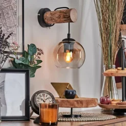 hofstein Koyoto Boule lumineuse, Applique murale 24 cm Écru, Noir, 1 lumière