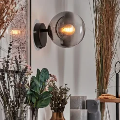 hofstein Koyoto Boule lumineuse, Applique murale, Spot mural Clair, Fumé, 1 lumière