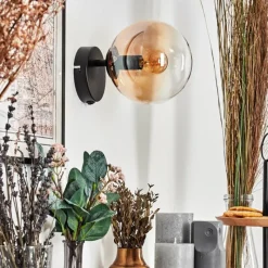 hofstein Koyoto Boule lumineuse, Applique murale, Spot mural Ambre, Clair, 1 lumière