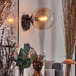 hofstein Koyoto Boule lumineuse, Applique murale, Spot mural Ambre, Clair, 1 lumière