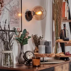 hofstein Koyoto Boule lumineuse, Applique murale, Spot mural Ambre, Clair, 1 lumière