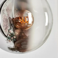 hofstein Koyoto Boule lumineuse, Applique murale, Spot mural Chrome, Clair, Fumé, 1 lumière