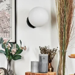 hofstein Koyoto Boule lumineuse, Applique murale, Spot mural Blanc, 1 lumière