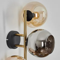 Lampes Dorées-hofstein Koyoto Boule lumineuse, Applique murale Or, Noir, 3 lumières