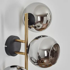 Lampes Dorées-hofstein Koyoto Boule lumineuse, Applique murale Or, Noir, 3 lumières