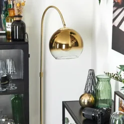 hofstein Koyoto Boule lumineuse, Lampadaire Laiton, 1 lumière