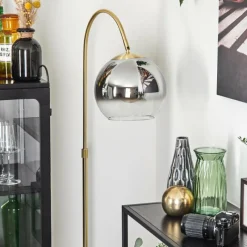 hofstein Koyoto Boule lumineuse, Lampadaire Laiton, 1 lumière