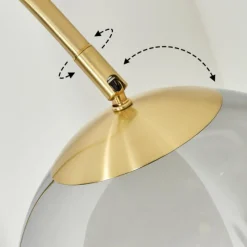 hofstein Koyoto Boule lumineuse, Lampadaire Laiton, 1 lumière