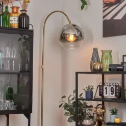 hofstein Koyoto Boule lumineuse, Lampadaire Laiton, 1 lumière