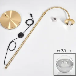 hofstein Koyoto Boule lumineuse, Lampadaire Laiton, 1 lumière