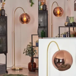 hofstein Koyoto Boule lumineuse, Lampadaire Laiton, 1 lumière