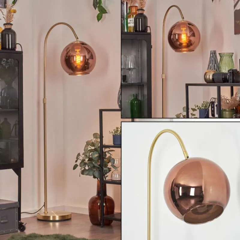 hofstein Koyoto Boule lumineuse, Lampadaire Laiton, 1 lumière