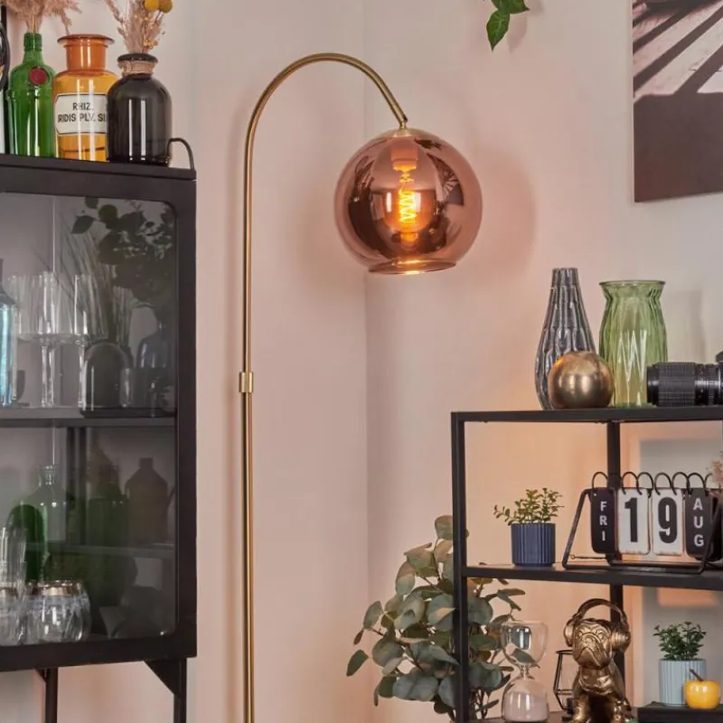 hofstein Koyoto Boule lumineuse, Lampadaire Laiton, 1 lumière