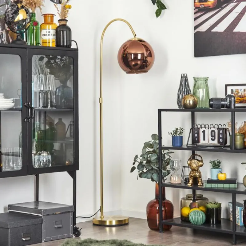 hofstein Koyoto Boule lumineuse, Lampadaire Laiton, 1 lumière