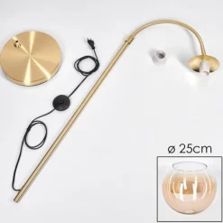 hofstein Koyoto Boule lumineuse, Lampadaire Laiton, 1 lumière