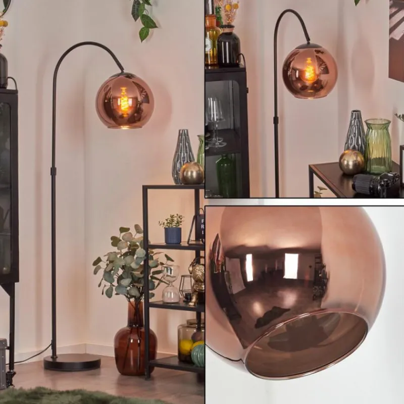 hofstein Koyoto Boule lumineuse, Lampadaire Cuivré, 1 lumière