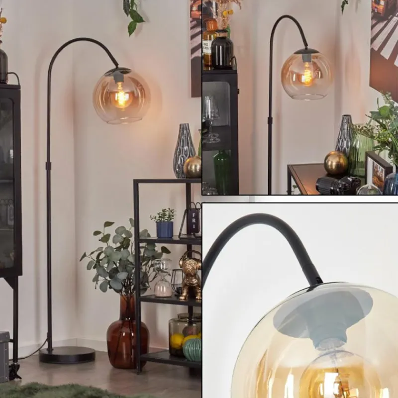 hofstein Koyoto Boule lumineuse, Lampadaire Ambre, Clair, 1 lumière