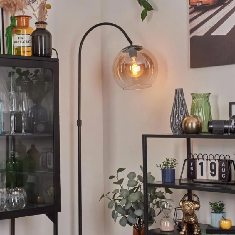 hofstein Koyoto Boule lumineuse, Lampadaire Ambre, Clair, 1 lumière