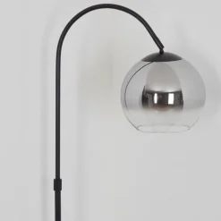 hofstein Koyoto Boule lumineuse, Lampadaire Chrome, Clair, Fumé, 1 lumière
