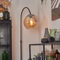 hofstein Koyoto Boule lumineuse, Lampadaire Ambre, 1 lumière