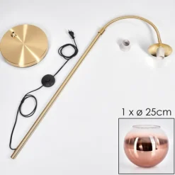 hofstein Koyoto Boule lumineuse, Lampadaire Laiton, 1 lumière