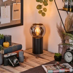 hofstein Koyoto Boule lumineuse, Lampe de bureau, Lampe à poser Chrome, Fumé, 1 lumière