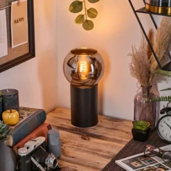 hofstein Koyoto Boule lumineuse, Lampe de bureau, Lampe à poser Chrome, Fumé, 1 lumière