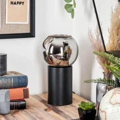 hofstein Koyoto Boule lumineuse, Lampe de bureau, Lampe à poser Chrome, Fumé, 1 lumière