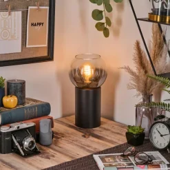 hofstein Koyoto Boule lumineuse, Lampe de bureau, Lampe à poser Clair, Fumé, 1 lumière