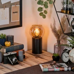 hofstein Koyoto Boule lumineuse, Lampe de bureau, Lampe à poser Ambre, 1 lumière