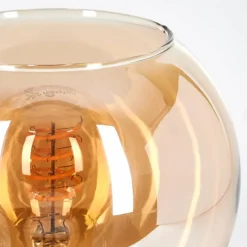 hofstein Koyoto Boule lumineuse, Lampe de bureau, Lampe à poser Ambre, 1 lumière