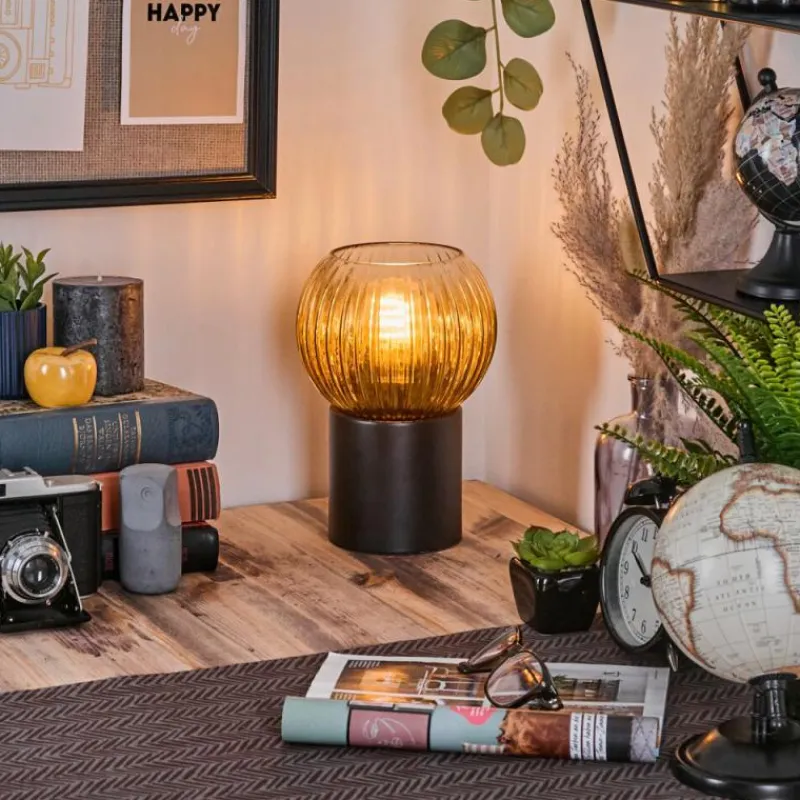 Lampes Dorées-hofstein Koyoto Boule lumineuse, Lampe de bureau, Lampe à poser Or, Clair, 1 lumière