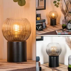 hofstein Koyoto Boule lumineuse, Lampe de bureau, Lampe à poser Clair, Fumé, 1 lumière