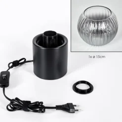 hofstein Koyoto Boule lumineuse, Lampe de bureau, Lampe à poser Clair, Fumé, 1 lumière